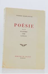 JOUVE : Poésie. Diadème - Ode - Langue - Signiert, Erste Ausgabe - Edition-Originale.com