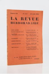 JOUVET : La disgrâce de Becque - In La revue hebdomadaire N°32 de la 44ème année - Erste Ausgabe - Edition-Originale.com