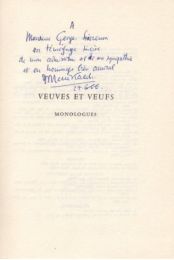 KAECH : Veuves et veufs, monologues - Autographe, Edition Originale - Edition-Originale.com