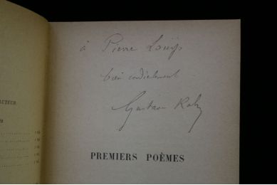 KAHN : Premiers poèmes précédés d'une étude sur le vers libre - Signed book, First edition - Edition-Originale.com