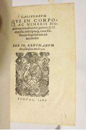 KENTMANN : Calculorum qui in membris hominum innascuntur, genera XII - Prima edizione - Edition-Originale.com