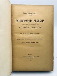 KRAFFT-EBING : Psychopathia sexualis avec recherches spéciales sur l'inversion sexuelle - Edition Originale - Edition-Originale.com