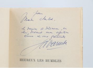 LA VARENDE : Heureux les humbles - Libro autografato, Prima edizione - Edition-Originale.com