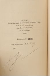 LACHEVRE : Pierre Louÿs et l'histoire littéraire - Autographe, Edition Originale - Edition-Originale.com