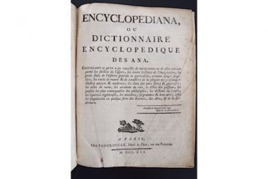 LACOMBE : Encyclopediana, ou dictionnaire encyclopédique des Ana - Erste Ausgabe - Edition-Originale.com