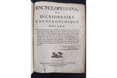 LACOMBE : Encyclopediana, ou dictionnaire encyclopédique des Ana - Prima edizione - Edition-Originale.com