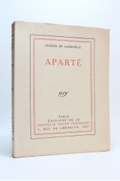 LACRETELLE : Aparté - Prima edizione - Edition-Originale.com