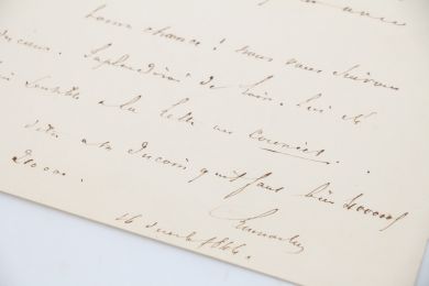 LAMARTINE : Lettre autographe datée et signée à propos d'un ami journaliste avec lequel il est heureux de travailler : 