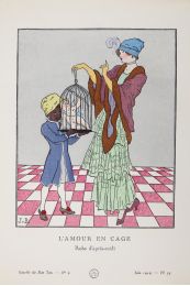L'Amour en cage. Robe d'après-midi (pl.54, La Gazette du Bon ton, 1914 n°6) - Prima edizione - Edition-Originale.com
