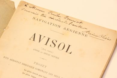 LANDREVILLE : Avisol (avis, oiseau) Avisol ou oiseau Olivier : projet d'un aérostat dirigeable combinant les deux principes :  - le plus lourd que l'air - le plus léger que l'air - Edition Originale - Edition-Originale.com