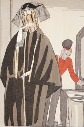 LANVIN : L'Heure du thé. Manteau de fourrure, de Jeanne Lanvin (pl.51, La Gazette du Bon ton, 1920 n°7) - Prima edizione - Edition-Originale.com