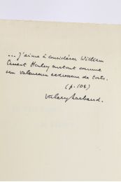 LARBAUD : Ce vice impuni, la lecture... domaine anglais - Signed book, First edition - Edition-Originale.com