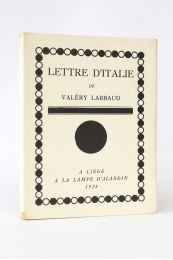 LARBAUD : Lettre d'Italie - First edition - Edition-Originale.com