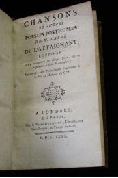 LATTAIGNANT : Chansons et autres poésies posthumes de M. l'Abbé de L'Attaignant - Edition Originale - Edition-Originale.com