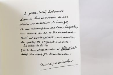 LE QUINTREC : La traversée du lac - Autographe, Edition Originale - Edition-Originale.com