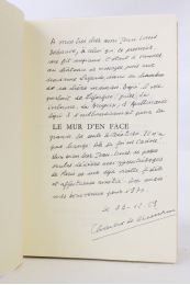 LE QUINTREC : Le mur d'en face - Autographe, Edition Originale - Edition-Originale.com