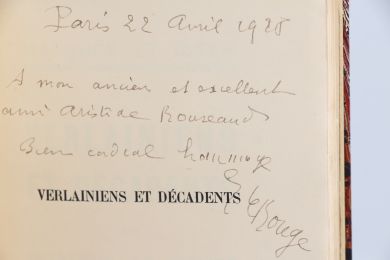 LE ROUGE : Verlainiens et décadents - Autographe, Edition Originale - Edition-Originale.com