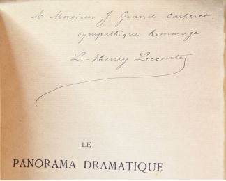 LECOMTE : Le panorama dramatique 1821-1823 - Autographe, Edition Originale - Edition-Originale.com