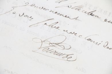LECOURBE : Lettre autographe signée appuyant la réforme d'un valeureux soldat 