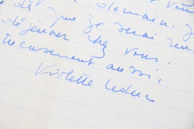 LEDUC : Lettre autographe signée adressée à Adriana Salem à propos de ses promenades à Saint-Cirq-Lapopie dans le Quercy - Autographe, Edition Originale - Edition-Originale.com