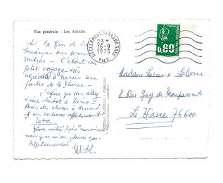 LEIRIS : Carte postale autographe signée adressée à Lucienne Salacrou - Signiert, Erste Ausgabe - Edition-Originale.com