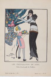 Les Préparatifs de Noël. Robe d'après-midi de Redfern (pl.4, La Gazette du Bon ton, 1914 n°1) - Erste Ausgabe - Edition-Originale.com