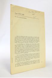 LESCURE : Du calcul des improbabilités - Signed book, First edition - Edition-Originale.com