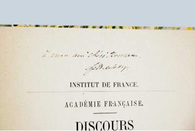 LESSEPS : Discours prononcé dans la séance publique tenue par l'Académie Française pour la réception de M. de Lesseps le 23 Avril 1885 - Autographe, Edition Originale - Edition-Originale.com