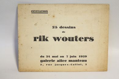 LEVY : Catalogue d'invitation à l'exposition des 25 dessins de Rik Wouters à la galerie Alice Manteau - Prima edizione - Edition-Originale.com