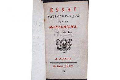 LINGUET : Essai philosophique sur le monachisme - First edition - Edition-Originale.com