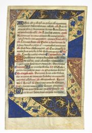 [LIVRE D'HEURES - ENLUMINURES] Fragments recto verso des heures de la Vierge à l'usage de Rome/Dié(?) - Signiert, Erste Ausgabe - Edition-Originale.com