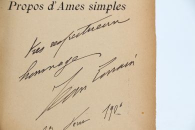 LORRAIN : Propos d'âmes simples - Autographe, Edition Originale - Edition-Originale.com