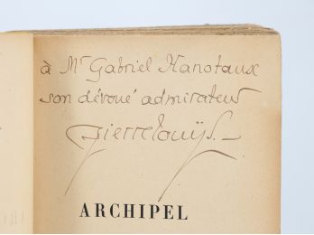 LOUYS : Archipel - Signed book, First edition - Edition-Originale.com