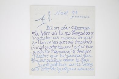 LOUYS : Lettre autographe signée : 