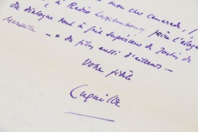LUGNE-POE : Lettre autographe signée adressée à Carlo Rim concernant la bonne réception de son film Justin de Marseille - Signiert, Erste Ausgabe - Edition-Originale.com