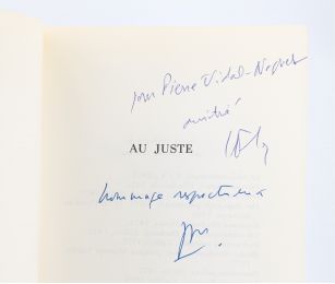 LYOTARD : Au juste - Conversations - Autographe, Edition Originale - Edition-Originale.com