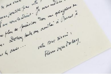 MAC ORLAN : Lettre autographe datée et signée à son ami le poète artésien Roger Valuet à propos d'une séance de dédicaces prévue dans sa librairie - Autographe, Edition Originale - Edition-Originale.com