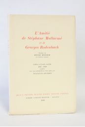 MALLARME : L'amitié de Stéphane Mallarmé et de Georges Rodenbach - First edition - Edition-Originale.com