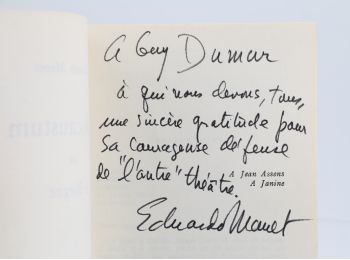 MANET : Holocaustum ou le borgne - Signed book, First edition - Edition-Originale.com