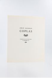 MANRIQUE : Coplas - Edition Originale - Edition-Originale.com