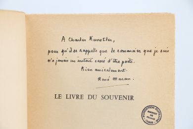 MARAN : Le Livre du souvenir (Poèmes 1909-1957) - Autographe, Edition Originale - Edition-Originale.com