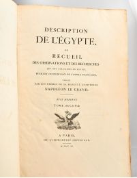 MARCEL : Description de l'Egypte. Etat moderne. Tome second.  - First edition - Edition-Originale.com