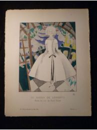 Le Jardin de l'infante. Robe du soir, de Paul Poiret. (La Gazette du Bon ton, n°7. Année 1920 - Planche 52 ) - Erste Ausgabe - Edition-Originale.com