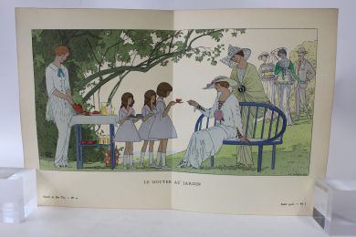 Le Goûter au jardin (pl.1, in La Gazette du Bon ton, 1913 n°10) - First edition - Edition-Originale.com