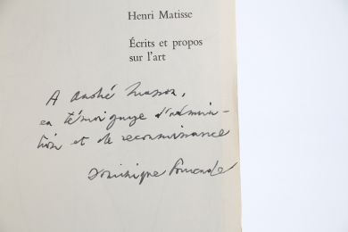 MATISSE : Ecrits et Propos sur l'Art - Signiert, Erste Ausgabe - Edition-Originale.com