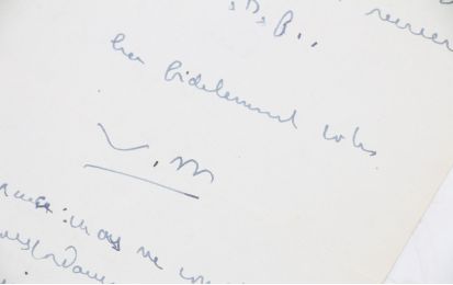 MAURIAC : Lettre autographe datée et signée adressée à l'abbé Casy Rivière à propos de la vie littéraire et notamment de la revue la Table Ronde : 