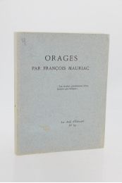 MAURIAC : Orages - Prima edizione - Edition-Originale.com