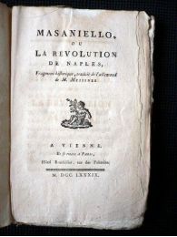 MEISSNER : Masaniello, ou la révolution de Naples, fragment historique, traduit de l'allemand de M. Meissner - Edition-Originale.com