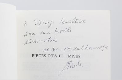 MERLE : Pièces pies et impies - Autographe, Edition Originale - Edition-Originale.com