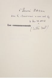 MICHAUX : Les commencements - Libro autografato, Prima edizione - Edition-Originale.com